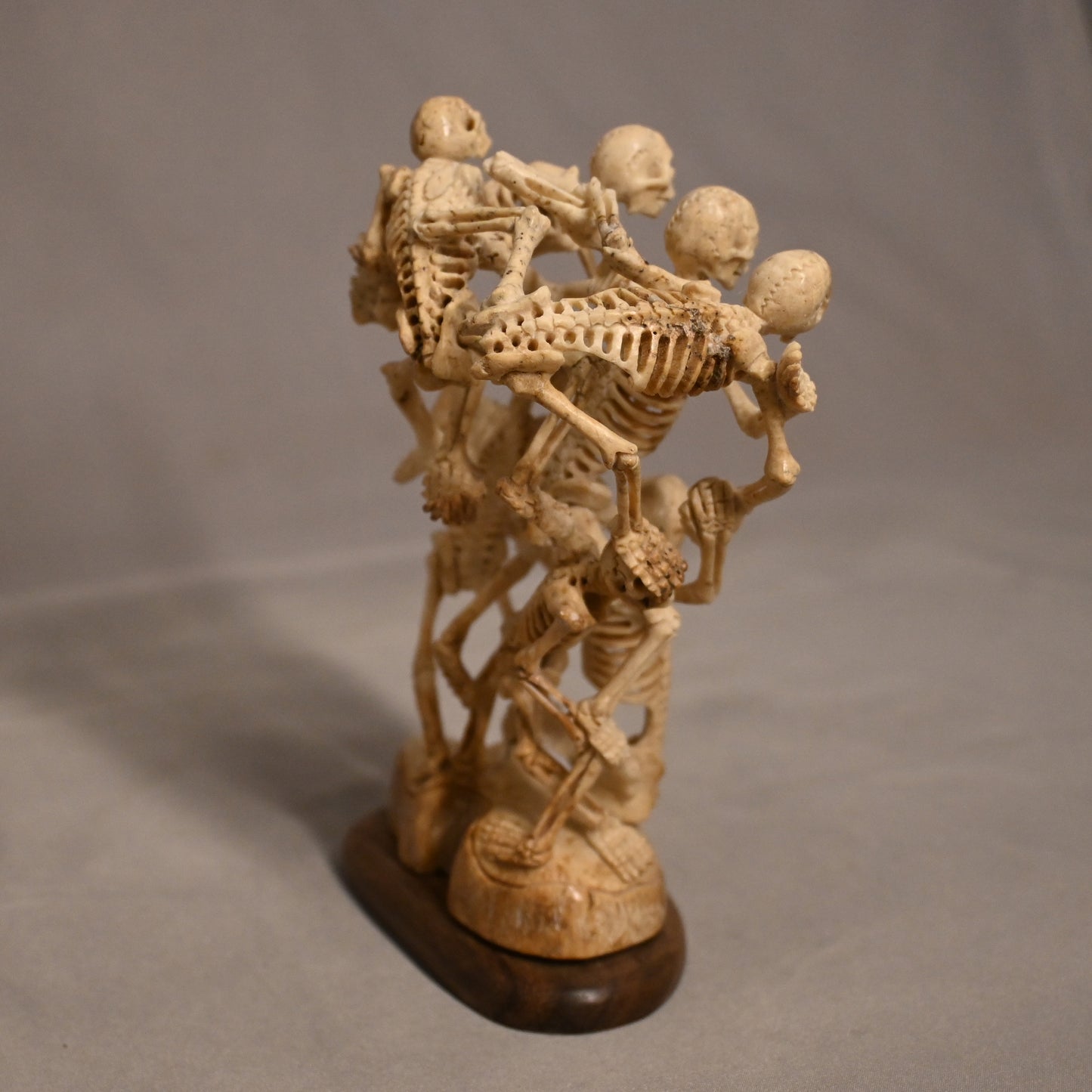 Hand Carved Bone Skeleton Statue