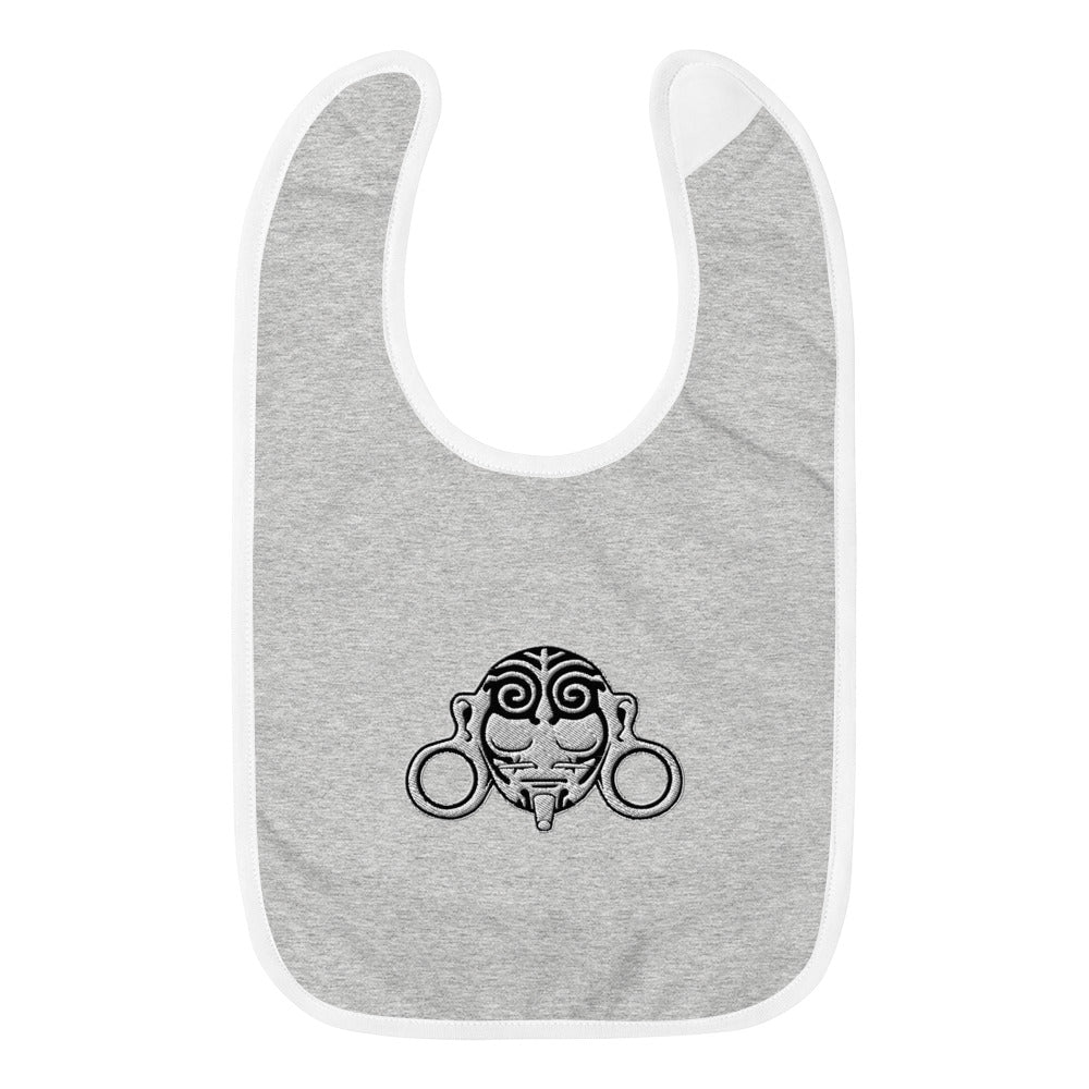 Stay Calm Embroidered Baby Bib