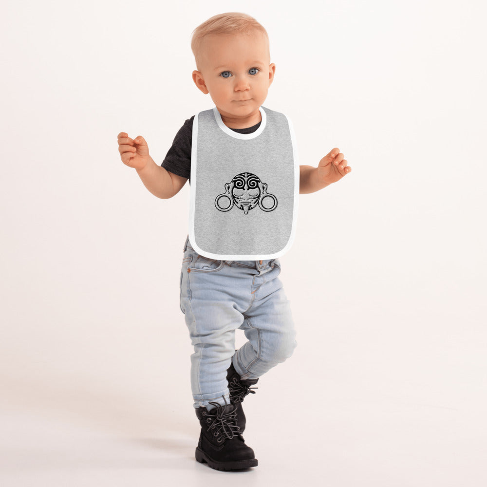 Stay Calm Embroidered Baby Bib