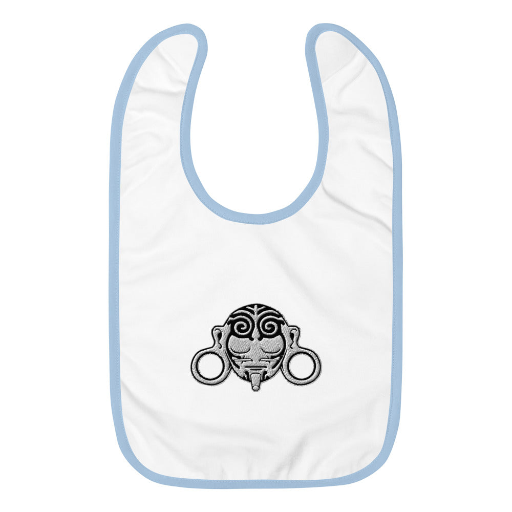 Stay Calm Embroidered Baby Bib