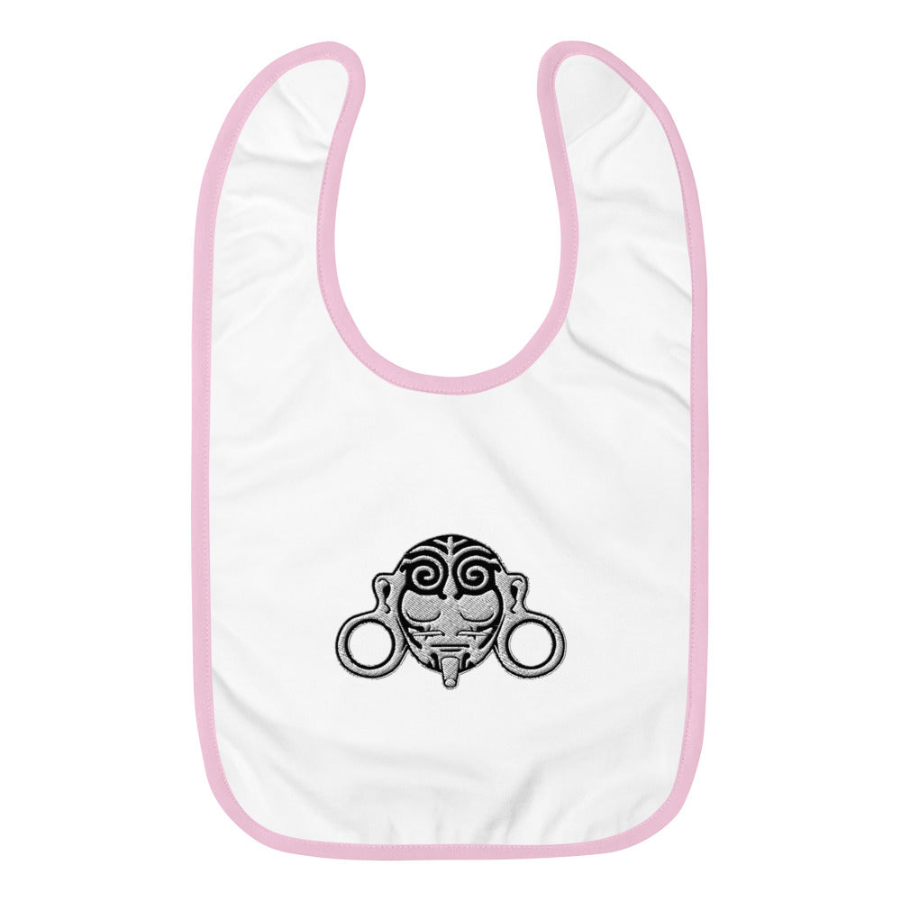 Stay Calm Embroidered Baby Bib