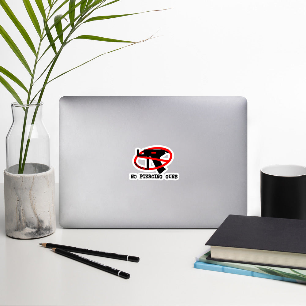 No Piercing Guns Bubble-free stickers