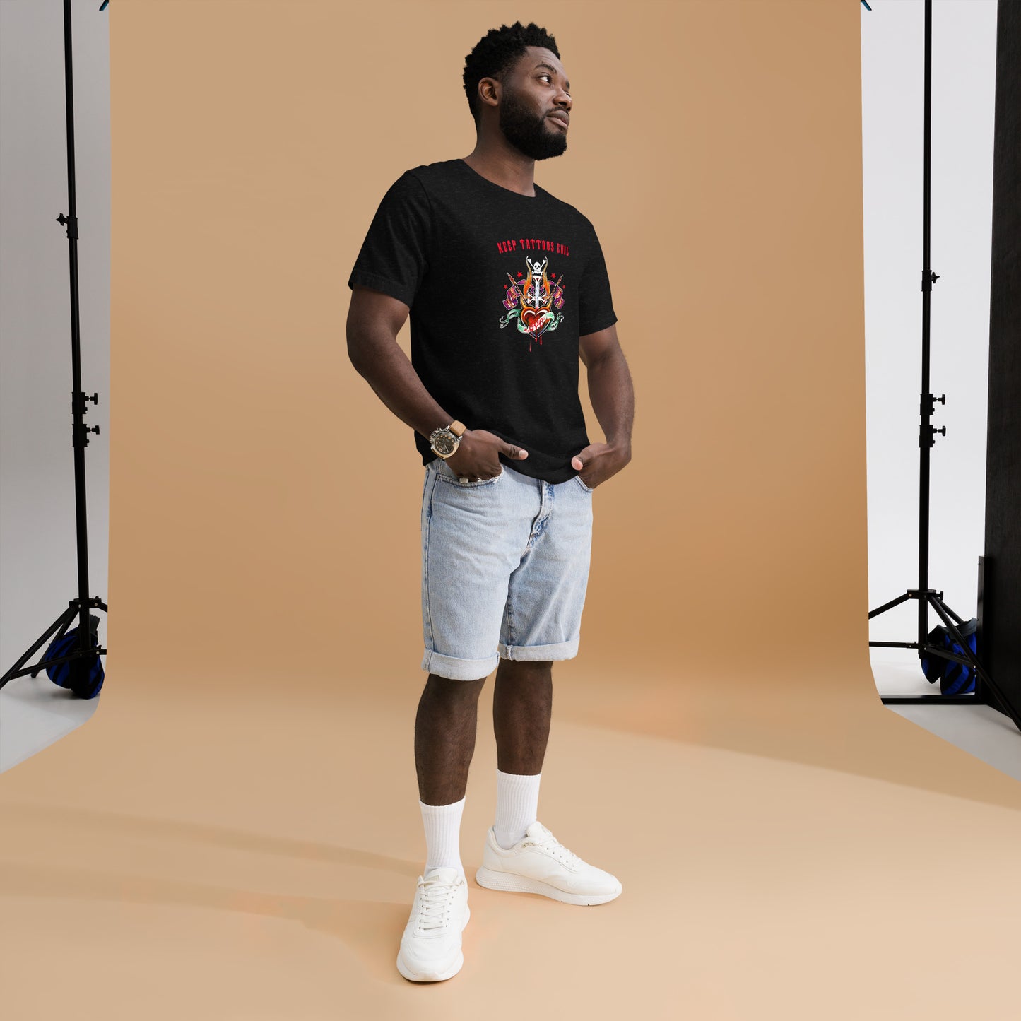 Keep Tattoos Evil Unisex t-shirt