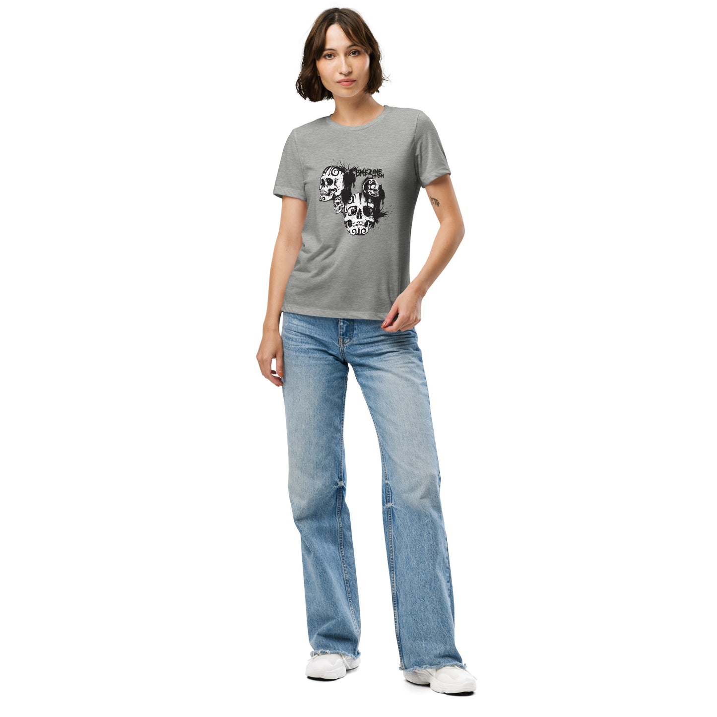 BME Skulls Women’s relaxed tri-blend t-shirt