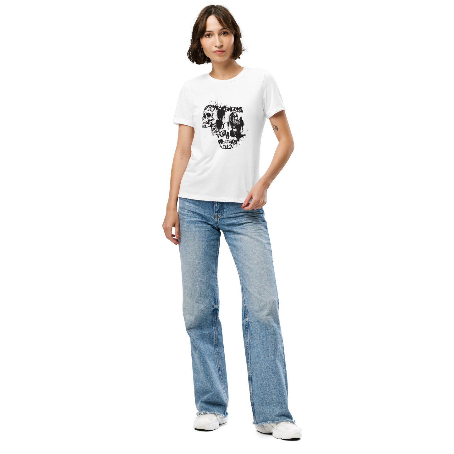 BME Skulls Women’s relaxed tri-blend t-shirt