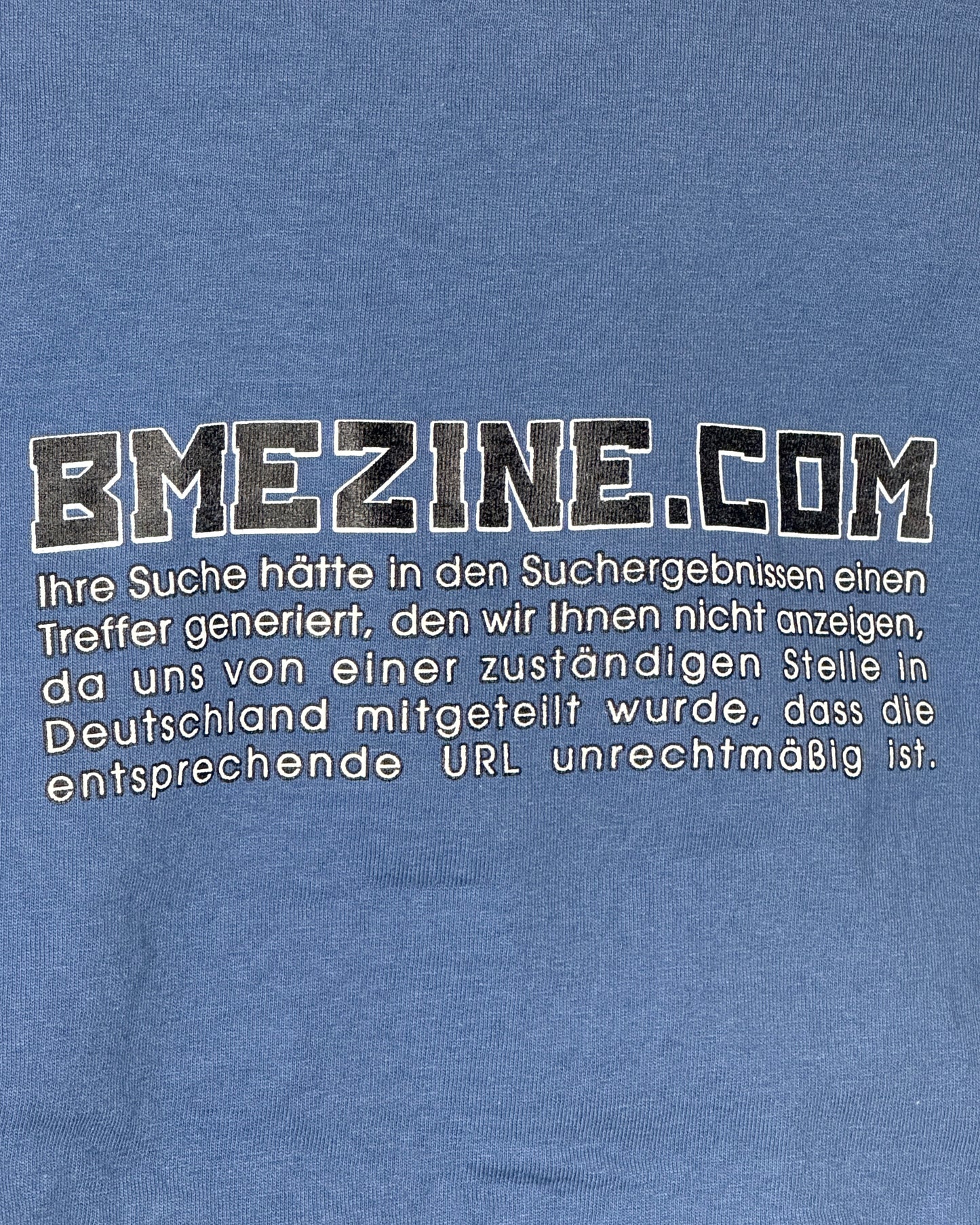 ORIGINAL Banned-in-Germany T-Shirt Small