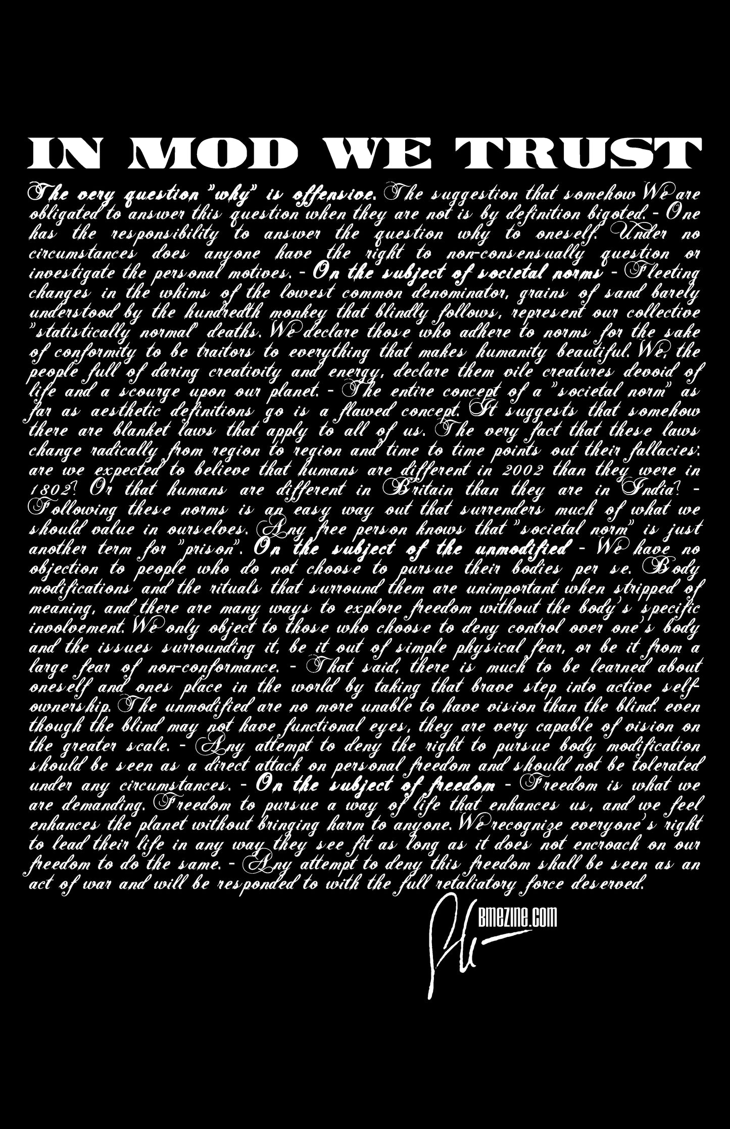 In Mod We Trust Poster